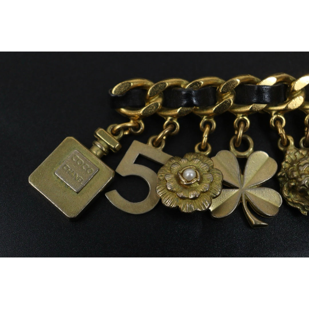 Include Authentic Detective Certificate of Authenticity｜Good ( Rank AB)｜ CHANEL Icon Chain Motif Vintage Classic Brooch ｜Y26040711