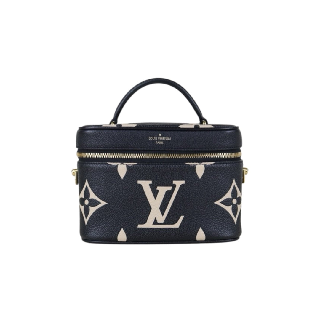 Include Entrupy Certificate of Authenticity｜Very Good ( Rank A) ｜Louis Vuitton Monogram Empreinte Leather vanity PM Hand Bag With Shoulder Strap｜S26090718