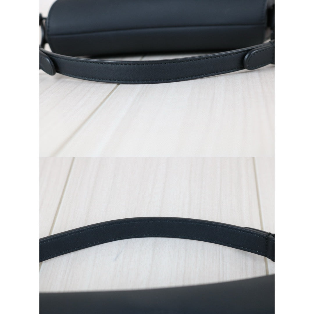 Very Good ( Rank A) ｜  Dior Calfskin Small Saddle Shoulder Bag Black  ｜J25042404