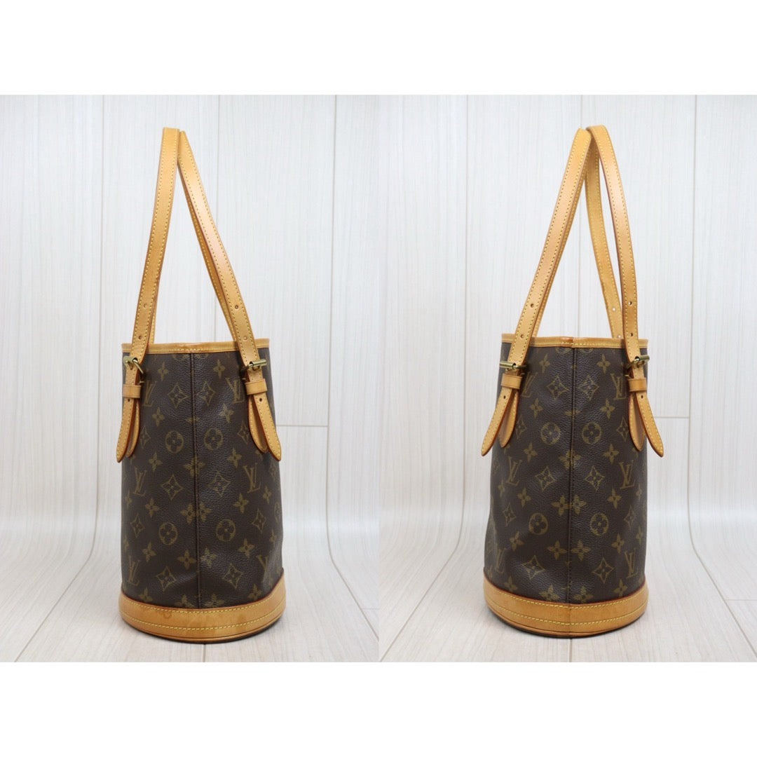 Include Entrupy Certificate of Authenticity｜Good ( Rank AB)｜ Louis Vuitton Monogram  Petit Bucket PM Tote Bag  ｜26042304