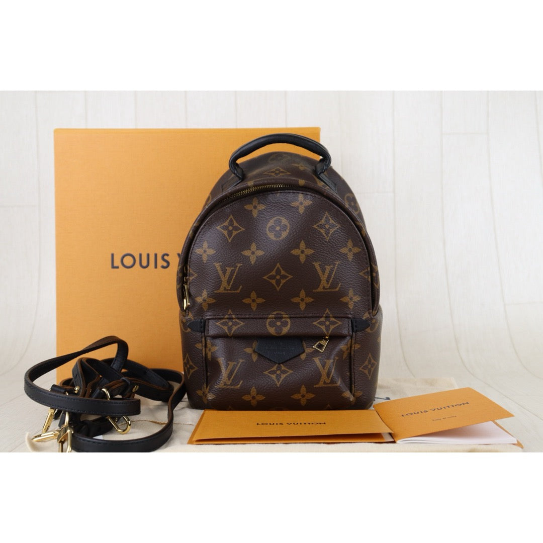 Include Entrupy Certificate of Authenticity｜Very Good ( Rank A)｜  Louis Vuitton Monogram Coated Canvas Mini Palm Springs Backpack IC Chips Model｜S26062509