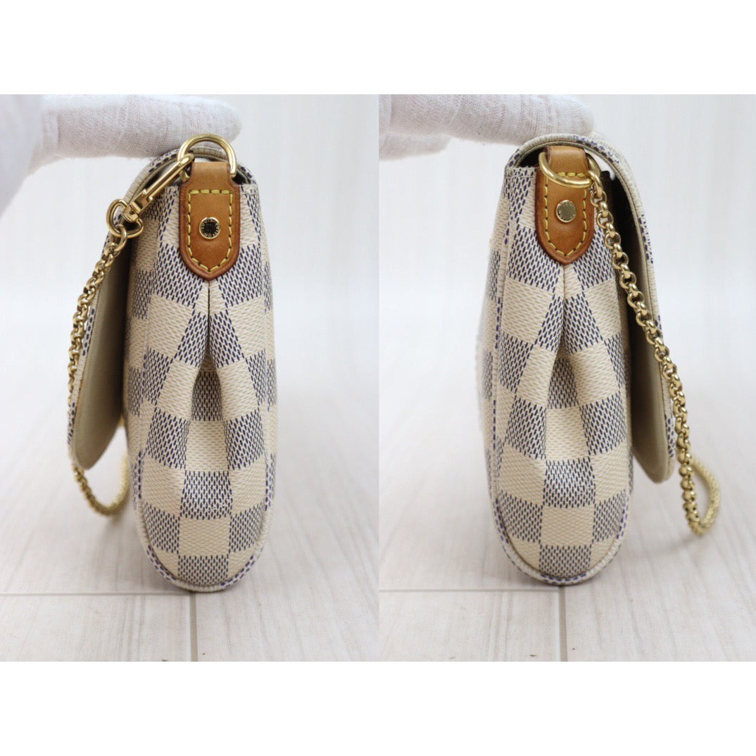 Rank AB ｜ Louis Vuitton Damier Azur Favorite MM Shoulder Bag｜24050805