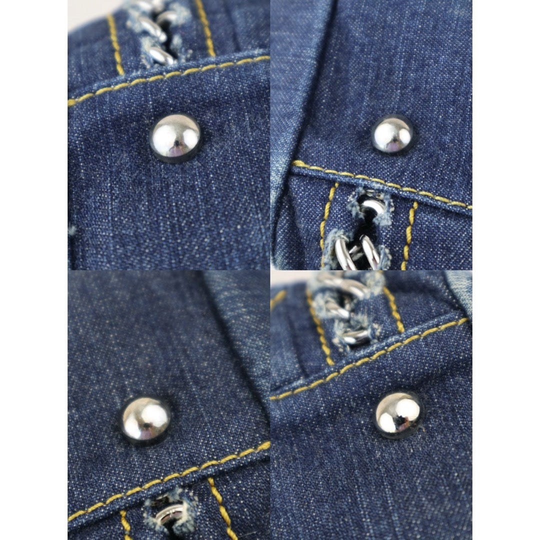 Good ( Rank AB)｜ CHANEL Denim Vintage  Bowling Bag Blue Made In 2005- 2006Year｜J25060506