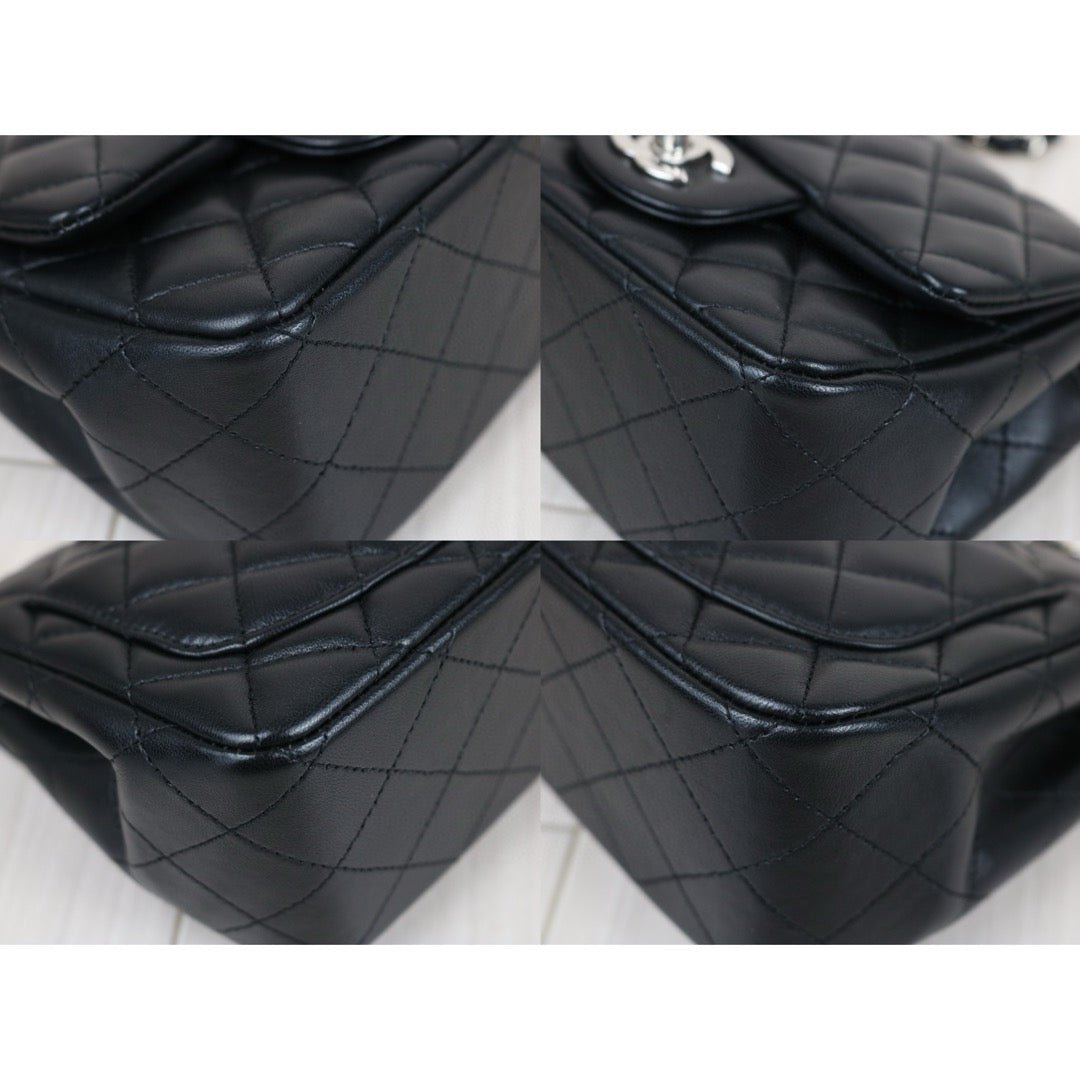 Very Good ( Rank A)｜ CHANEL Lanbskin Square 17  Shoulder Bag Black Made In 2020～2021 Year ｜W25042805