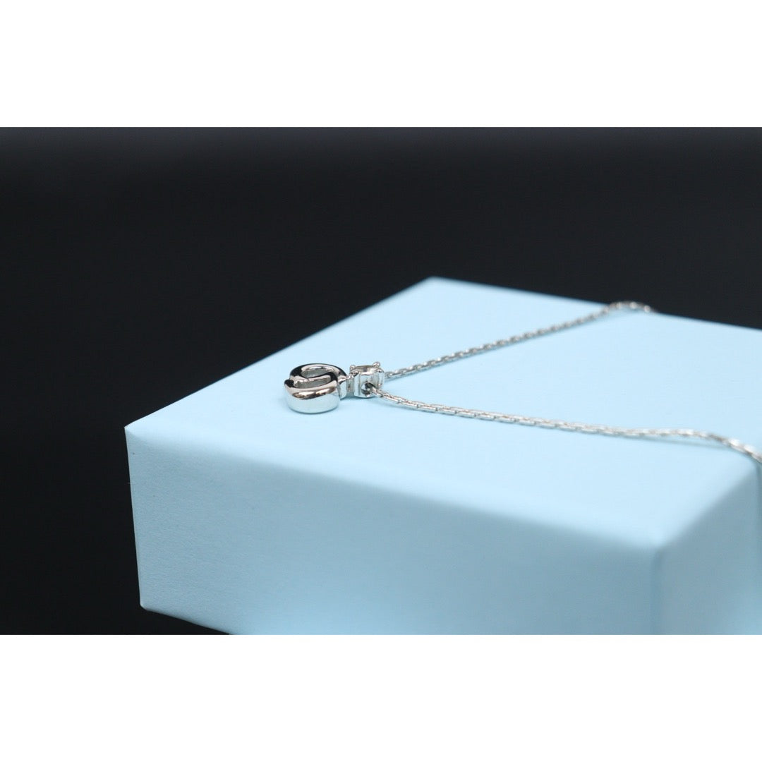 Very Good ( Rank A) ｜ Dior CD  Rhinestone Necklace Silver ｜V25121117