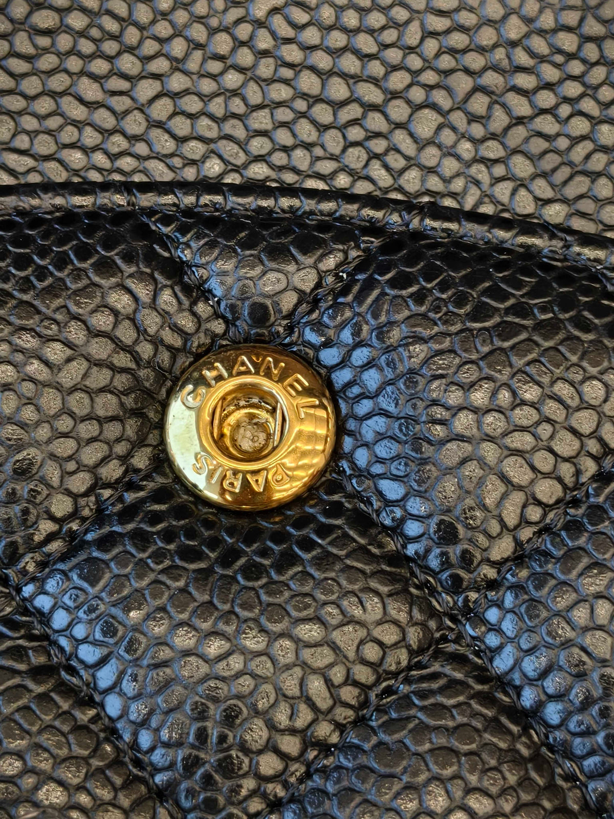 Include Entrupy Certificate of Authenticity｜Very Good ( Rank A)｜ CHANEL caviar Skin Matrasse Chain Double Flap 25 Shoulder Bag  Black