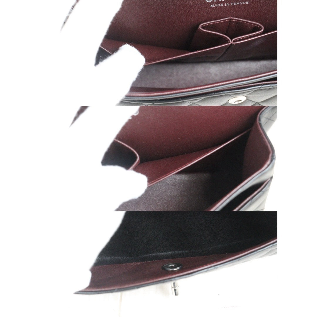 Excellent（Rank SA）｜ Full Set  CHANEL  Lamb Skin Matrasse Double Flap 25 Shoulder Bag Black Made In 2017Year｜S25071018