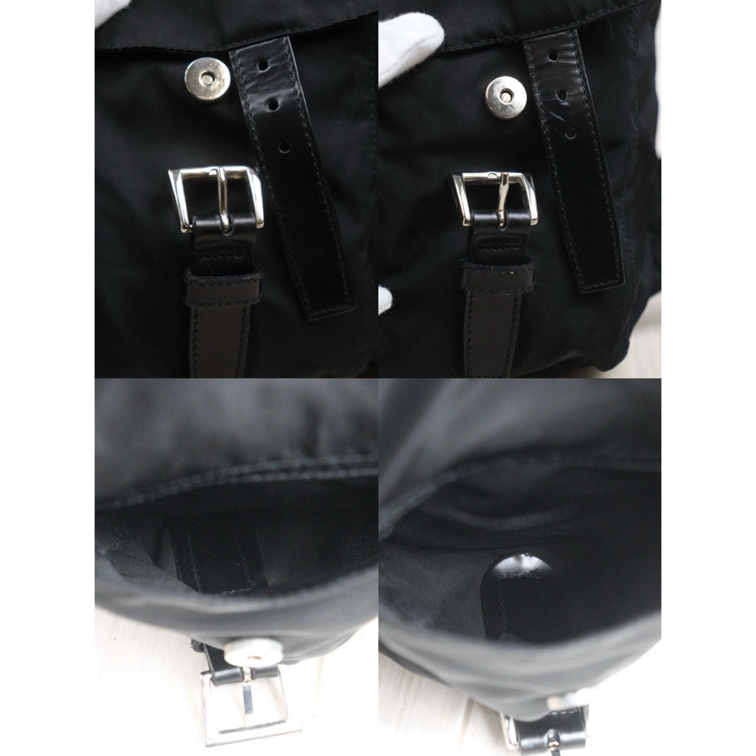 Include Entrupy Certificate of Authenticity｜Very Good ( Rank A) ｜Prada  Nylon Black Backpack Medium｜26070201