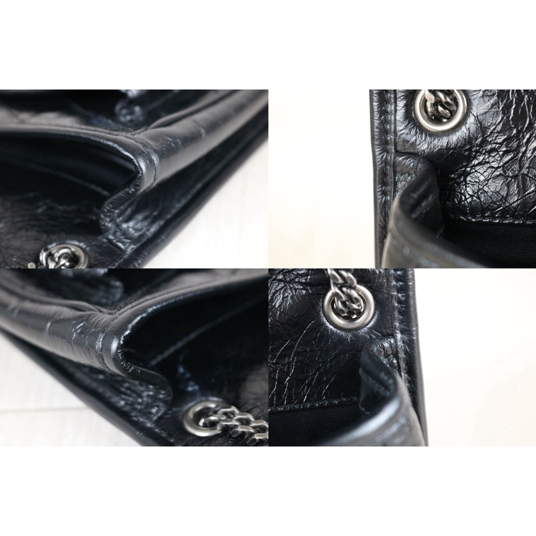 Include Entrupy Certificate of Authenticity｜Very Good ( Rank A)｜  Saint Laurent YSL Saint Laurent Niki  Shoulder Bag Black PM｜W26071703