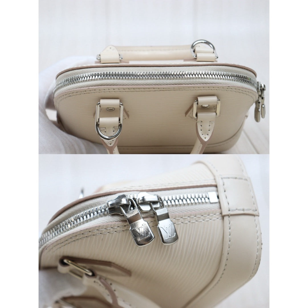 Good ( Rank AB)｜LV Epi Nano Alma HandBag Shoulder Bag Cream White IC Chips Model｜P25080605