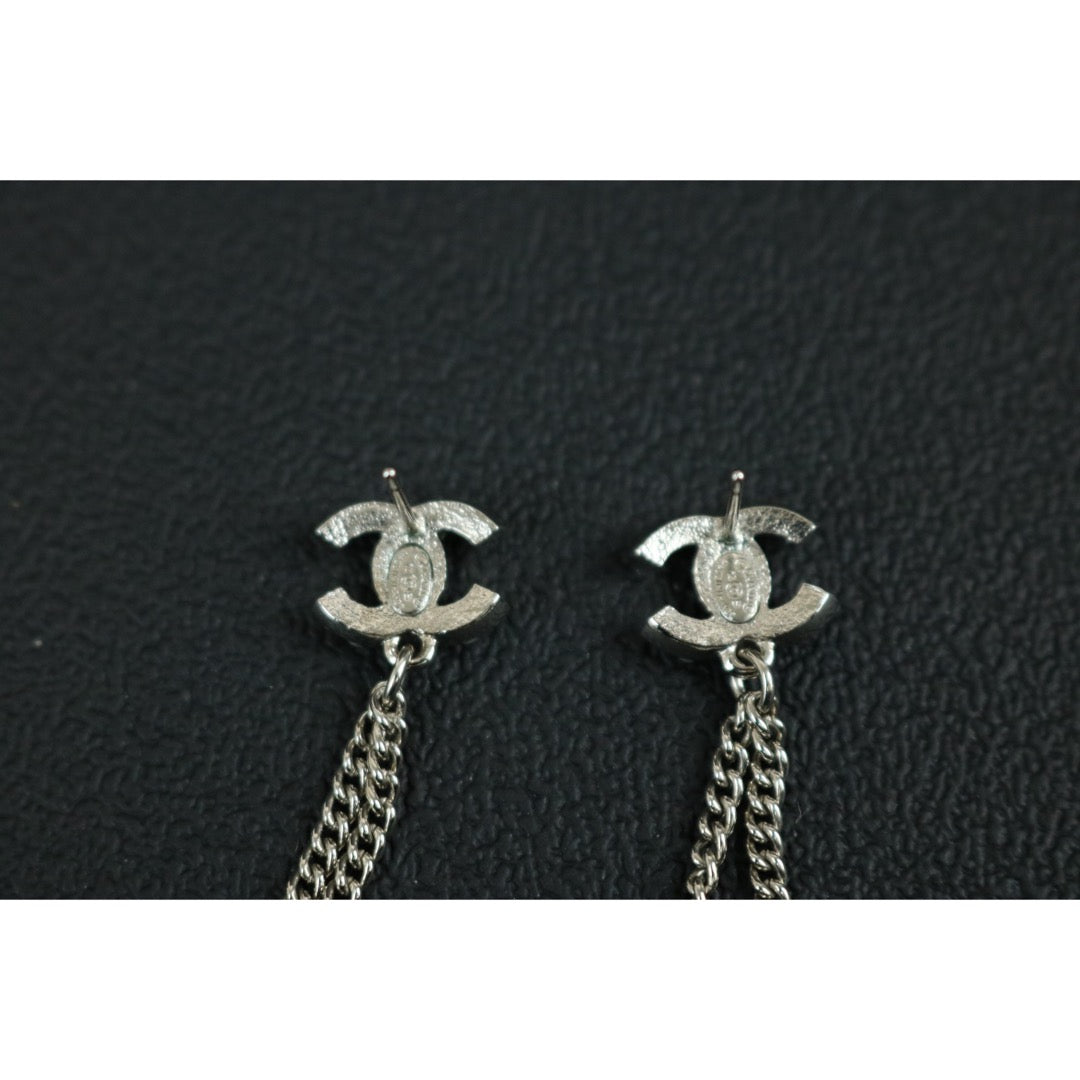 Include Authentic Detective Certificate of Authenticity｜Very Good ( Rank A) ｜CHANEL 16S COCO Mark Rhinestone Pearl Earrings Made In 2016Year｜X26041109