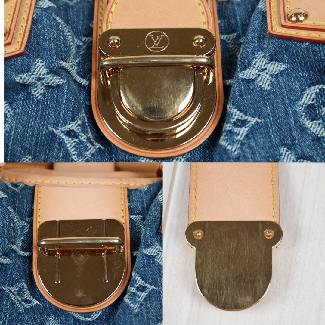 Rank A｜  LV Monogram Denim Hand Bag   ｜S24050901
