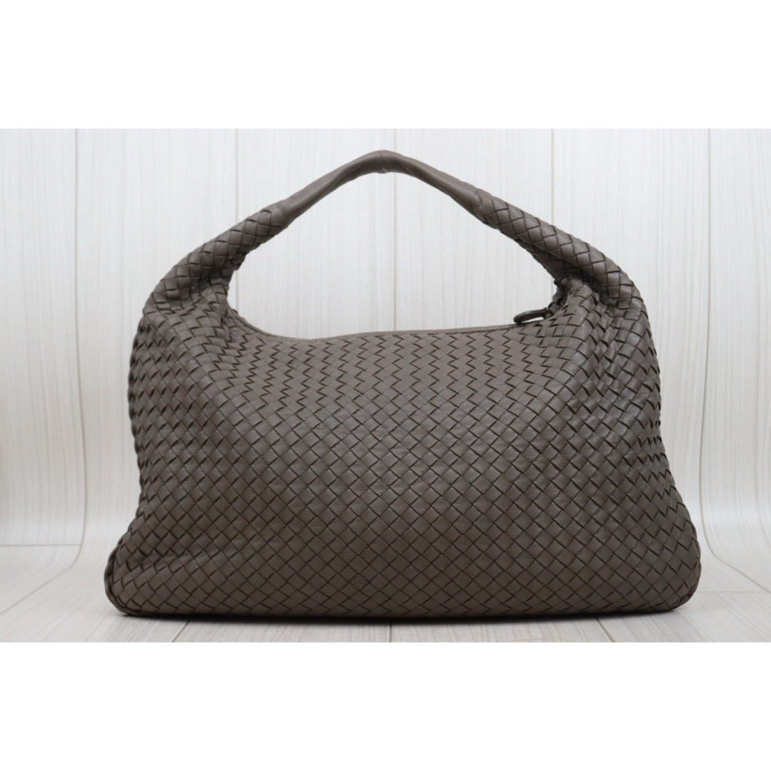 Very Good ( Rank A)｜ Bottega Veneta Lamb Skin Braid Shoulder Bag Gray｜H25052511