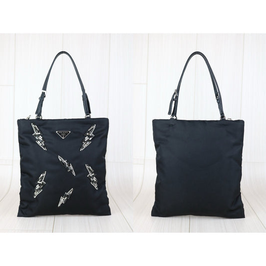 Include Entrupy Certificate of Authenticity｜Excellent（Rank SA）｜ PRADA Canvas Rhinestone Mini Tote Bag｜X24111205