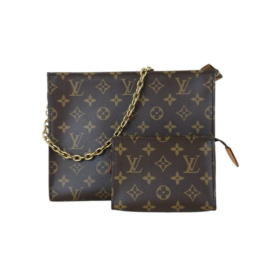 Include Entrupy Certificate of Authenticity｜Very Good ( Rank A) ｜Louis Vuitton Monogram Toiletry Pouch On Chain Bag IC Chips Model｜Z26102102