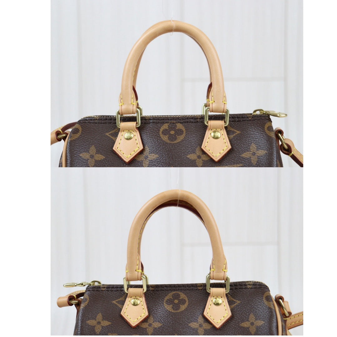 Rank A ｜LV Monogram Nano Speedy  Shoulder Bag｜23121904