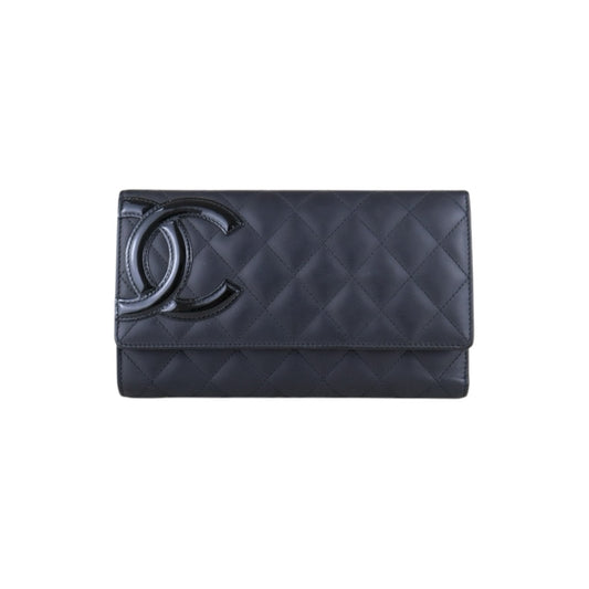 Excellent（Rank SA）｜ CHANEL Cambon Long Wallet Black  Made In 2014-2015 Year｜S24121010