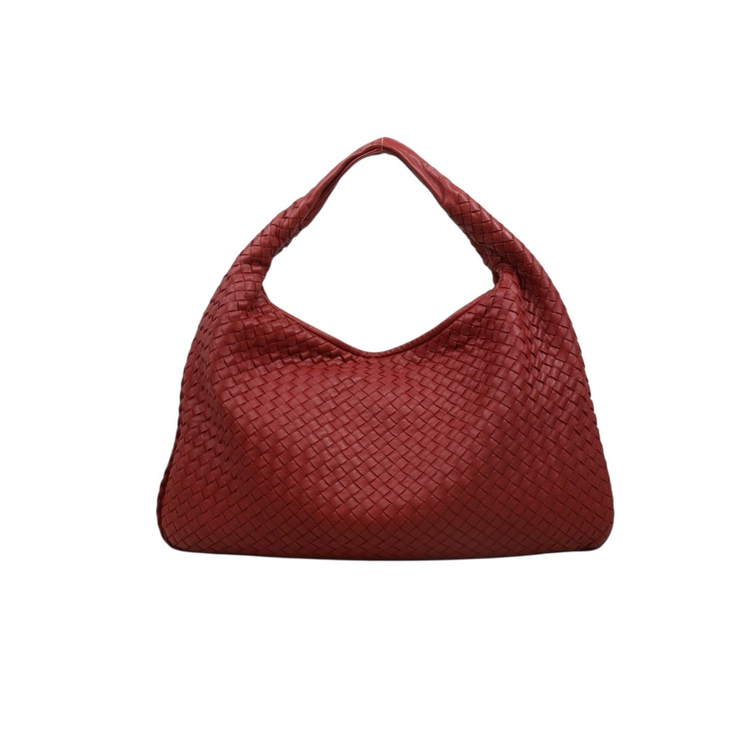 Good ( Rank AB)｜ Bottega Veneta Lamb Skin Braid Shoulder Bag Red｜V25060510