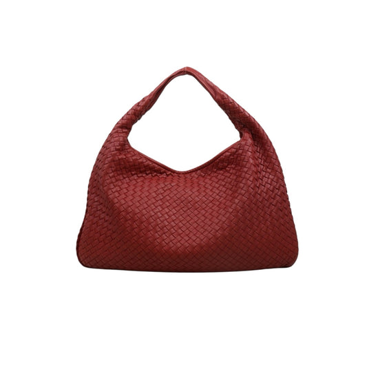 Good ( Rank AB)｜ Bottega Veneta Lamb Skin Braid Shoulder Bag Red｜V25060510