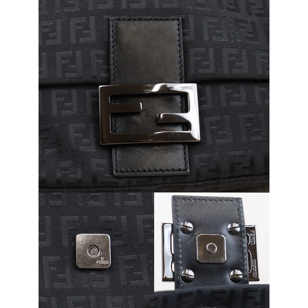 Rank A｜ FENDI Baguette Shoulder Bag Black ｜V24022802
