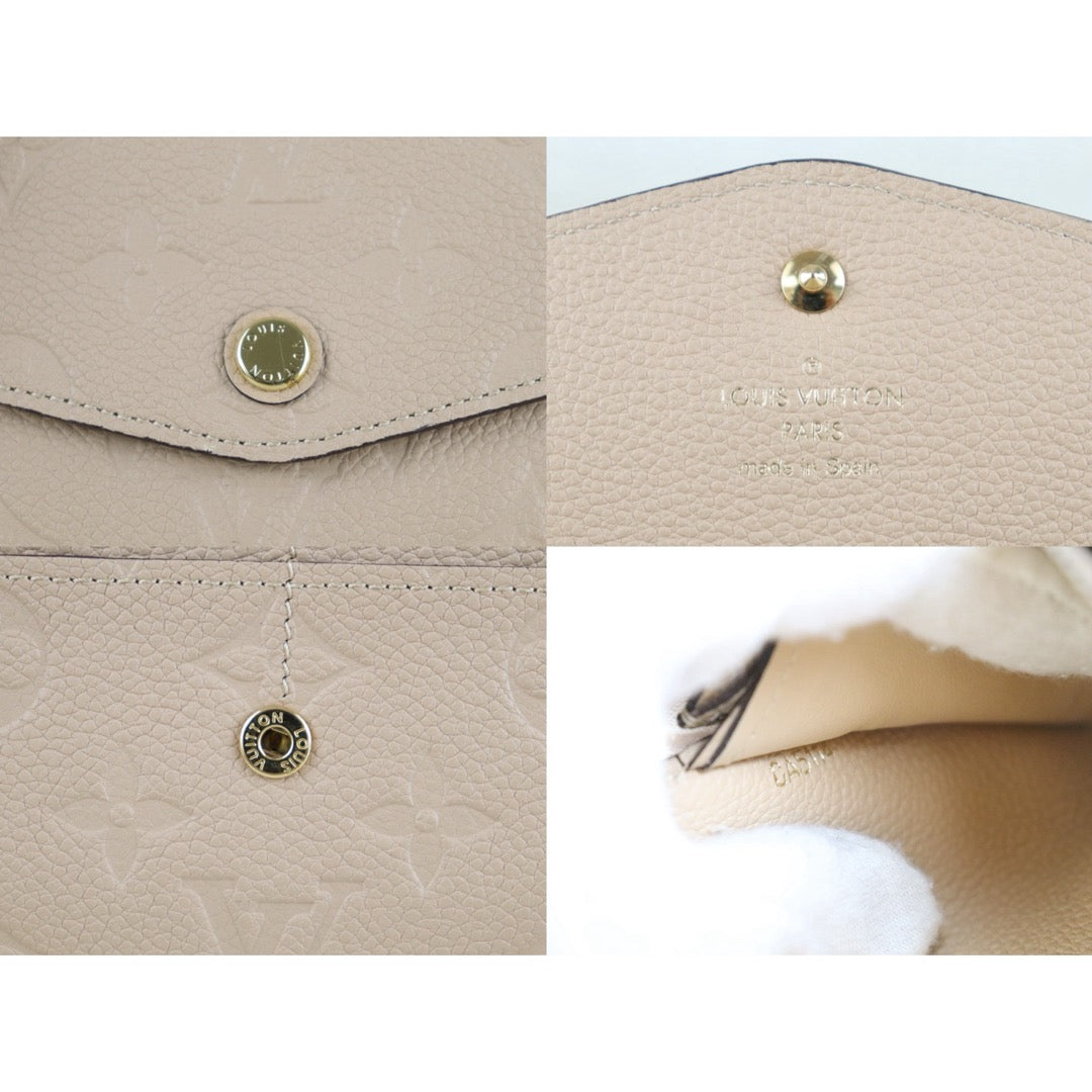Include Entrupy Certificate of Authenticity｜Very Good ( Rank A)｜ Louis Vuitton Monogram Empreinte Long Wallet Turtledove｜Z26092101