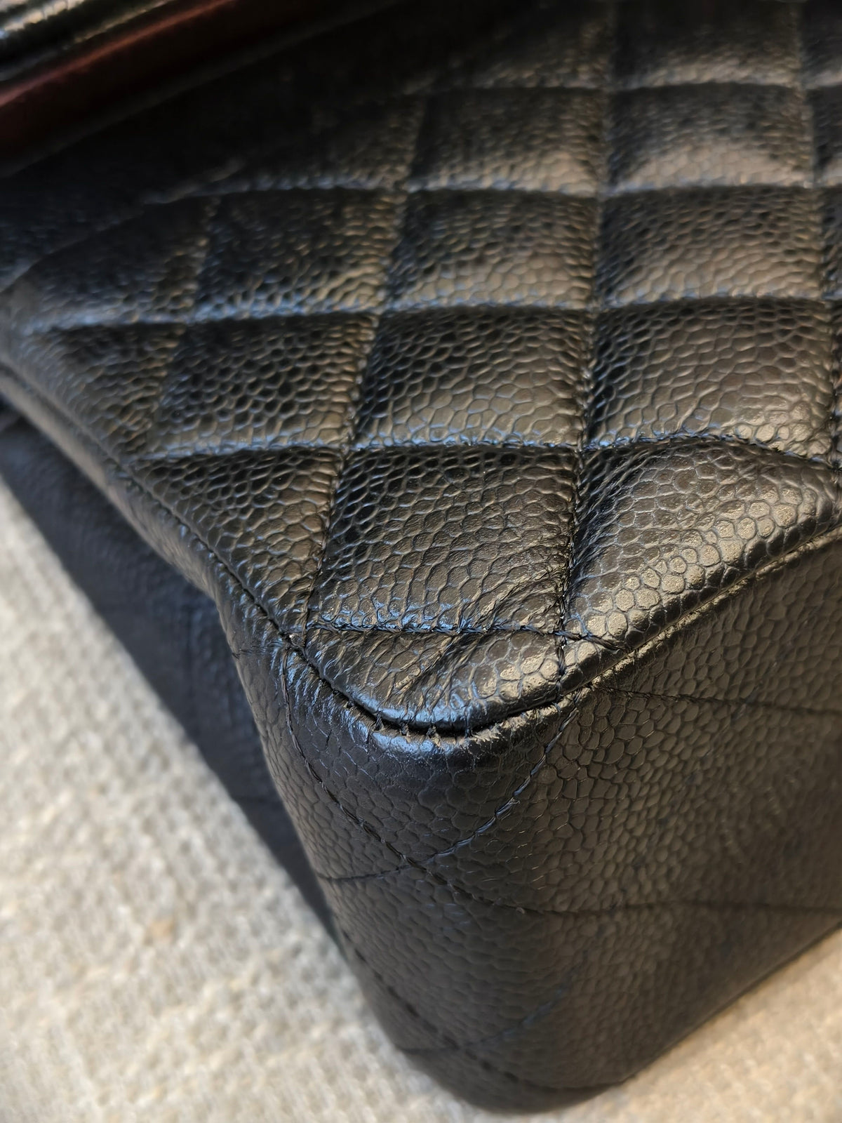 Include Entrupy Certificate of Authenticity｜Very Good ( Rank A)｜ CHANEL caviar Skin Matrasse Chain Double Flap 25 Shoulder Bag  Black