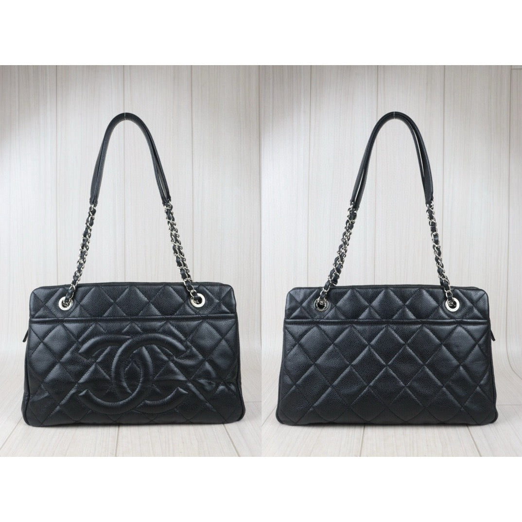 Good ( Rank AB)
｜ CHANEL Caviar Skin Leather Calf Leather Tote Bag Black Made In 2013～2014Year｜Y24082604