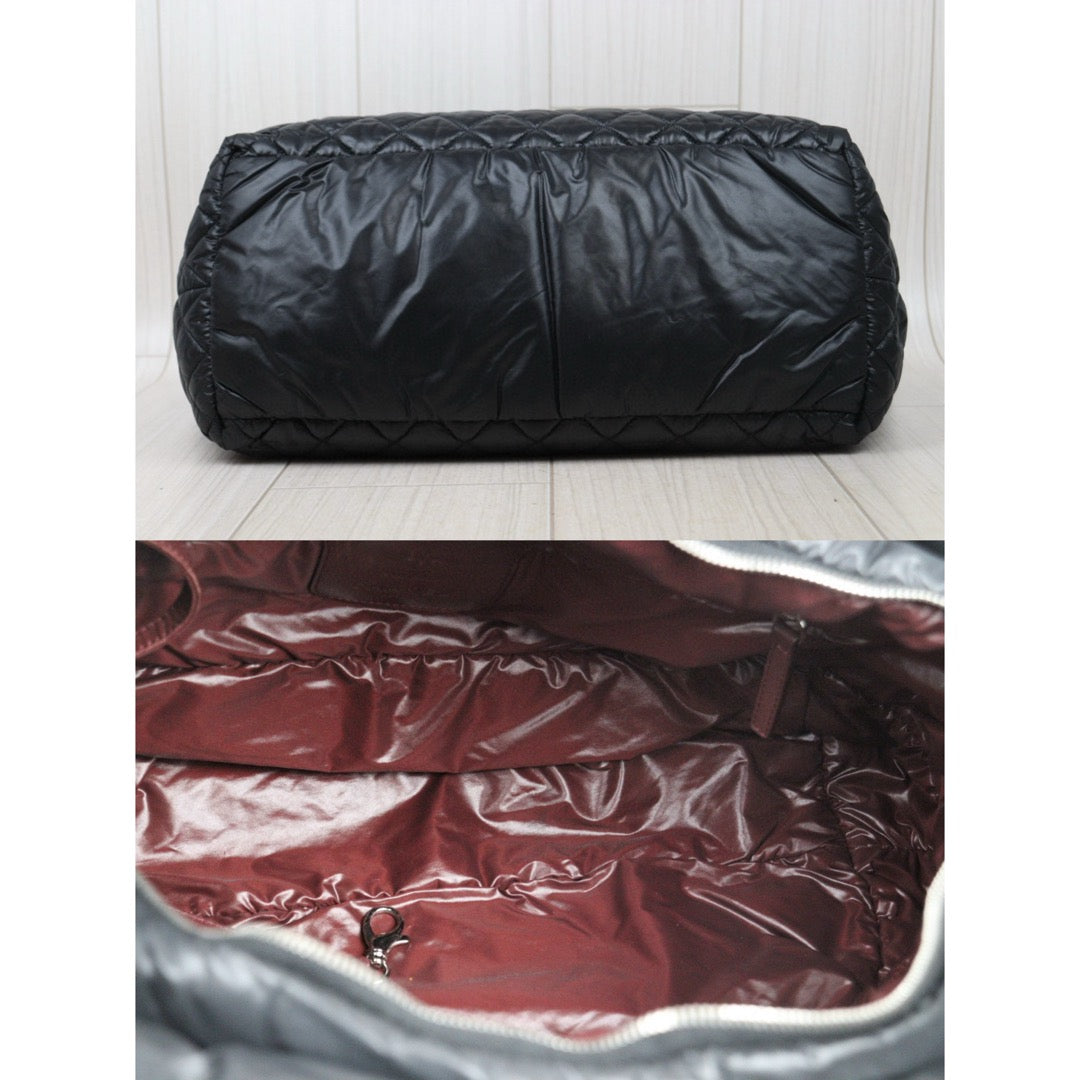 Very Good ( Rank A)｜ CHANEL Down Tote Bag  Black Made in 2010-2011Year ｜P24120205