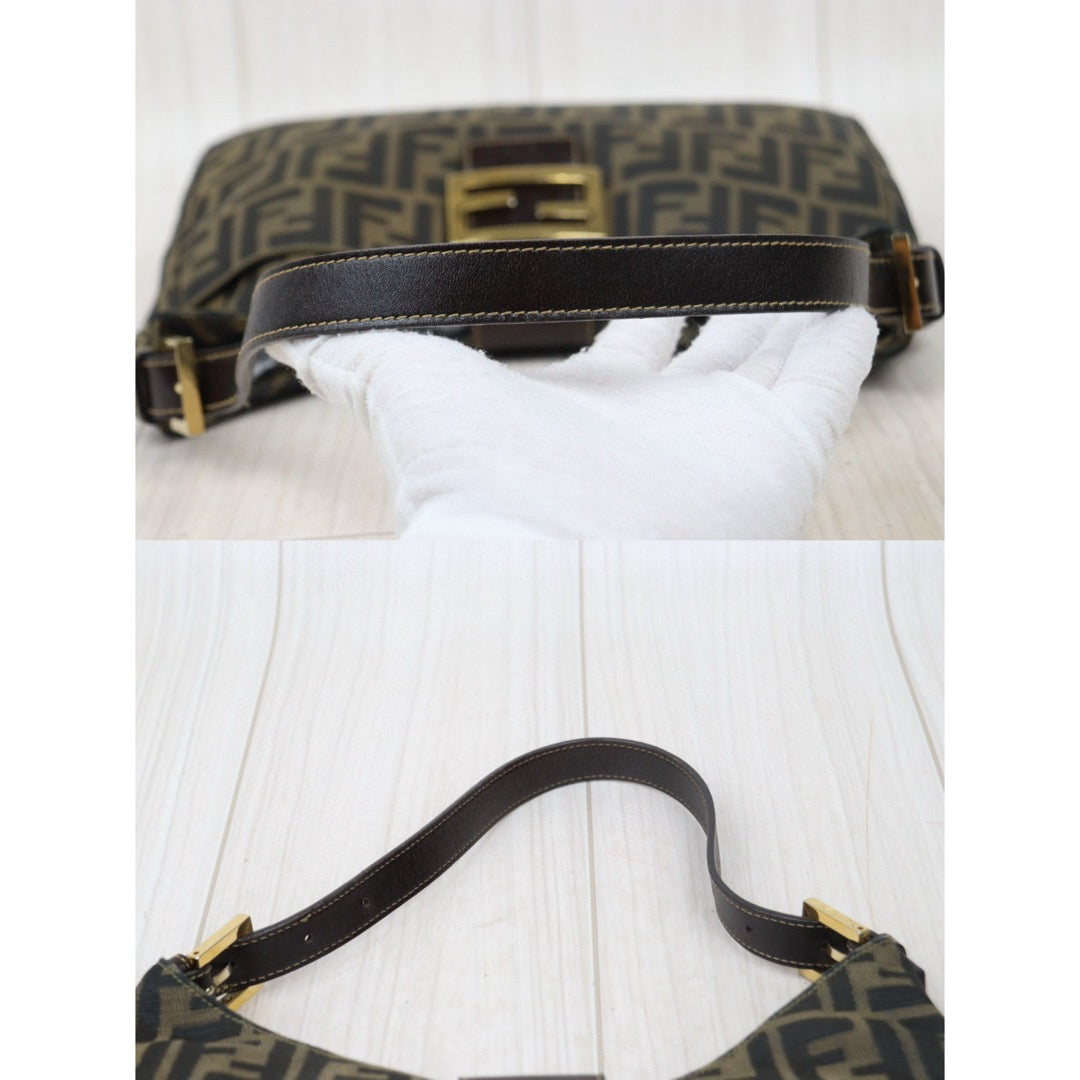 Good ( Rank AB)｜ FENDI Zucca Mamma Shoulder Bag Gold Hardware｜24110105