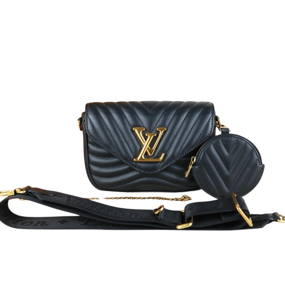 Very Good ( Rank A)｜ LV Calf Leather  New Wave Multi Pochette  Black IC Chips Model｜S25090503