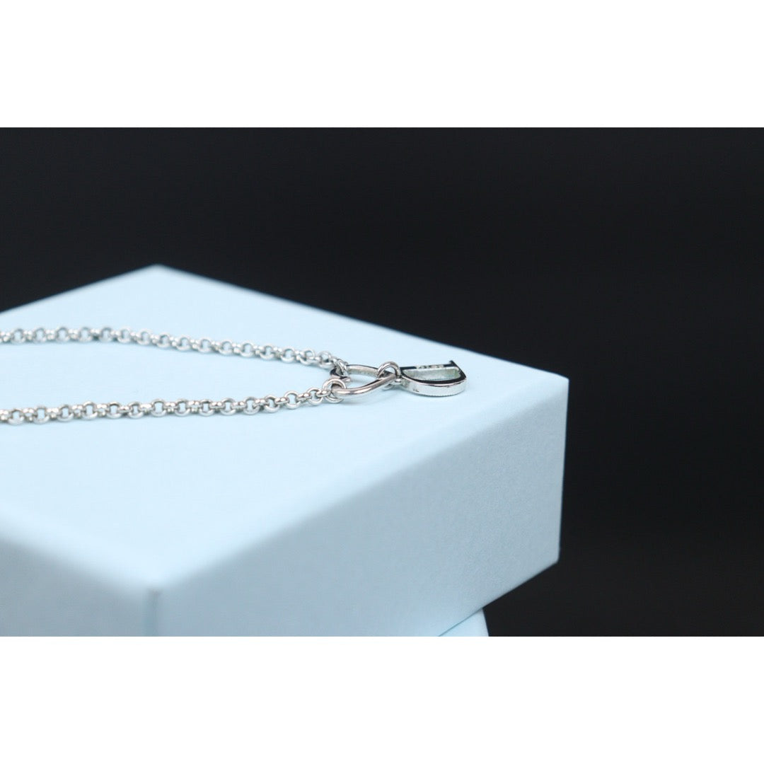 Very Good ( Rank A) ｜ Dior  Heart＆D Necklace Silver Plated ｜V25071011
