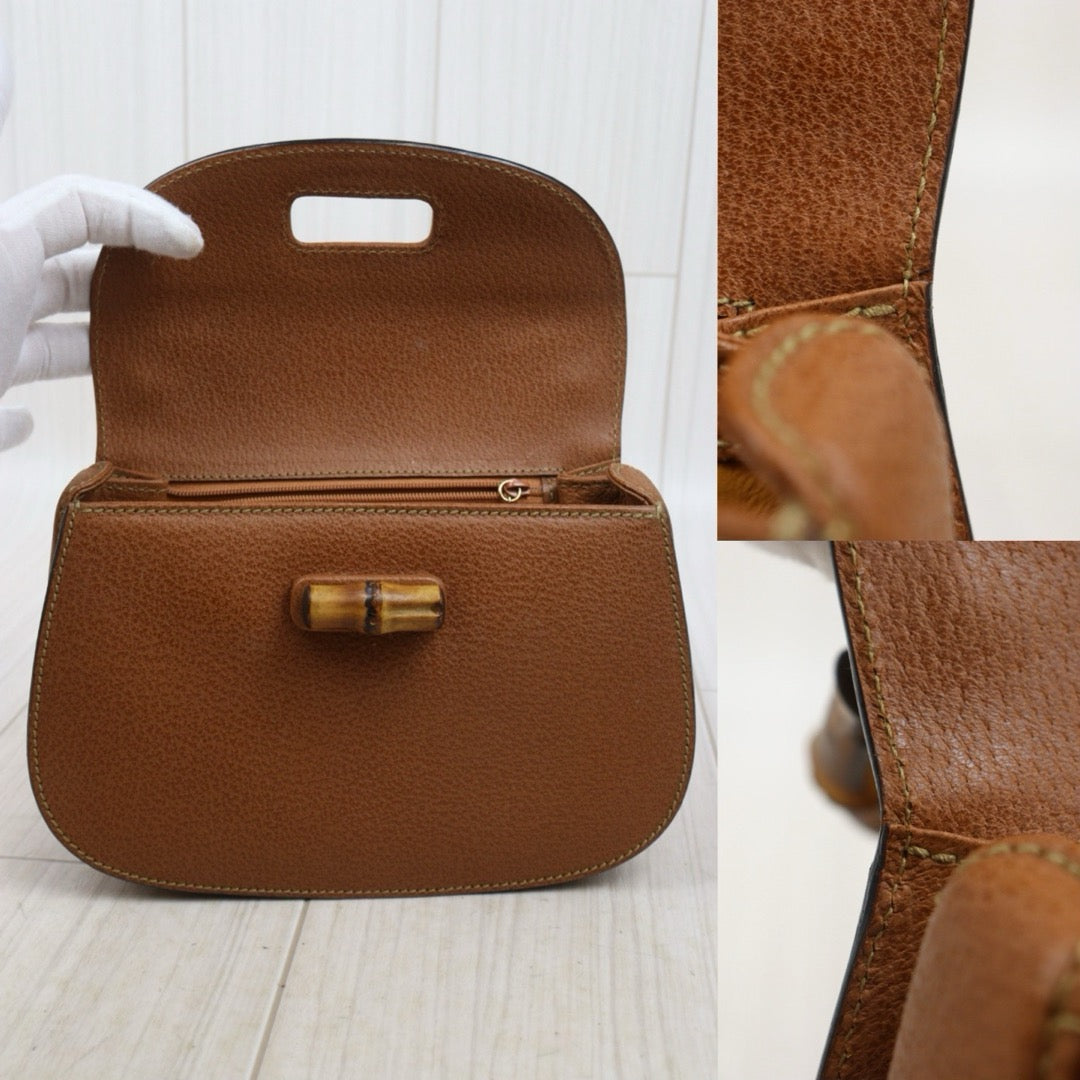 Very Good ( Rank A) ｜ GUCCI Vintage Bamboo Hand Bag  Brown ｜25060302