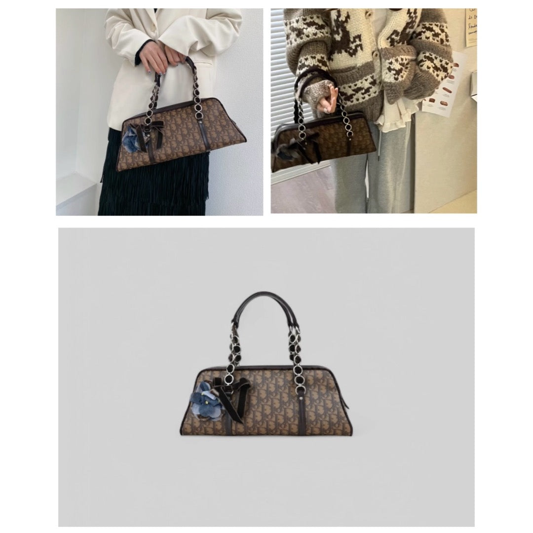 Good ( Rank AB)｜ Dior Trotter PVC Tote Bag Brown ｜S24101105