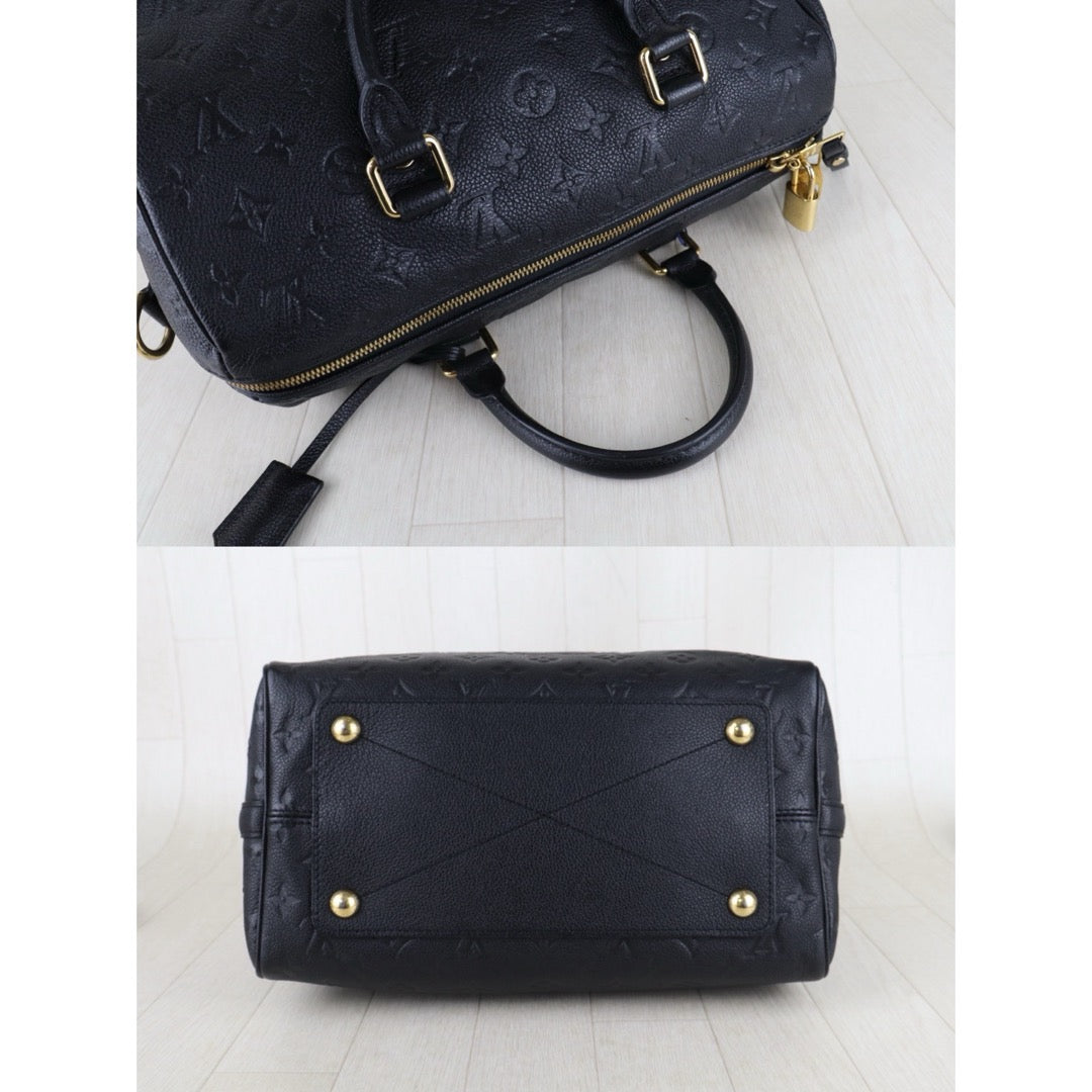 Include Entrupy Certificate of Authenticity｜Very Good ( Rank A)｜ Louis Vuitton  Current Model Monogram Empreinte Speedy 35 Handbag Shoulder Bag  Black｜S26060802