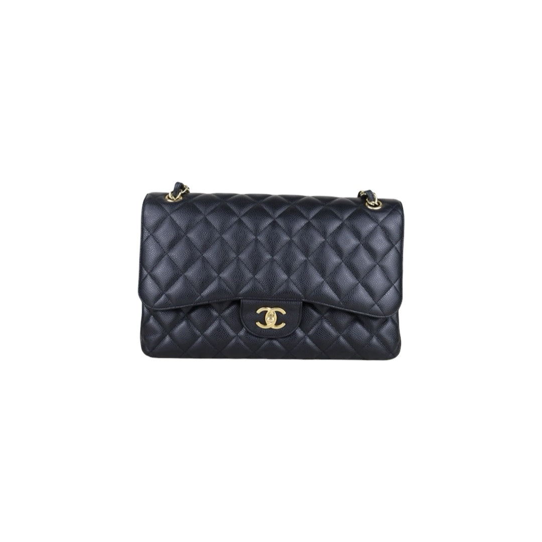 Very Good ( Rank A)｜ CHANEL Matrasse Chain Caviar Skin Jumbo Black  Made In 2012 Year｜S25110322