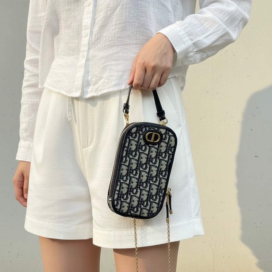 Include Entrupy Certificate of Authenticity｜Very Good ( Rank A)｜Dior Montaigne Mini Pochette Saddle｜26070302