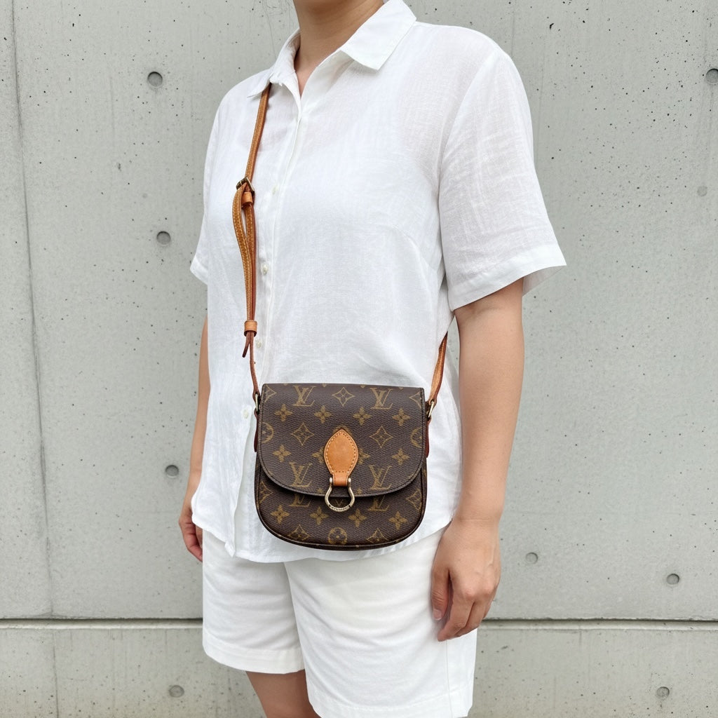 Include Entrupy Certificate of Authenticity｜Good ( Rank AB)｜ Louis Vuitton Monogram Saint Cloud PM Shoulder Bag ｜26061501