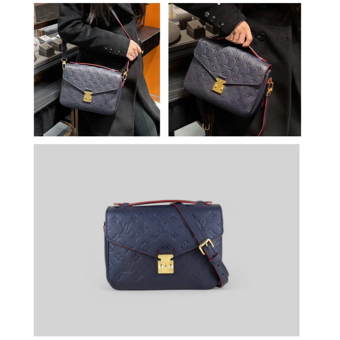 Very Good ( Rank A)｜LV Monogram Pichette Metis ShoulderBag Blue  IC Chips Model ｜S25022603