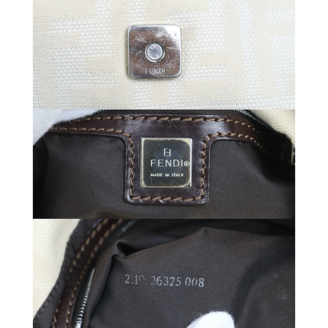 Include Entrupy Certificate of Authenticity｜Good ( Rank AB)｜ FENDI Zucca Mamma Baguette  Shoulder Bag  ｜26083102