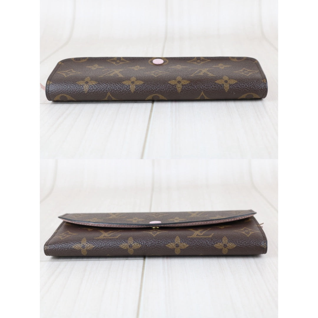 Include Entrupy Certificate of Authenticity｜Very Good ( Rank A)｜Full Set Louis Vuitton Monogram Emilie Long Wallet ｜S26051103