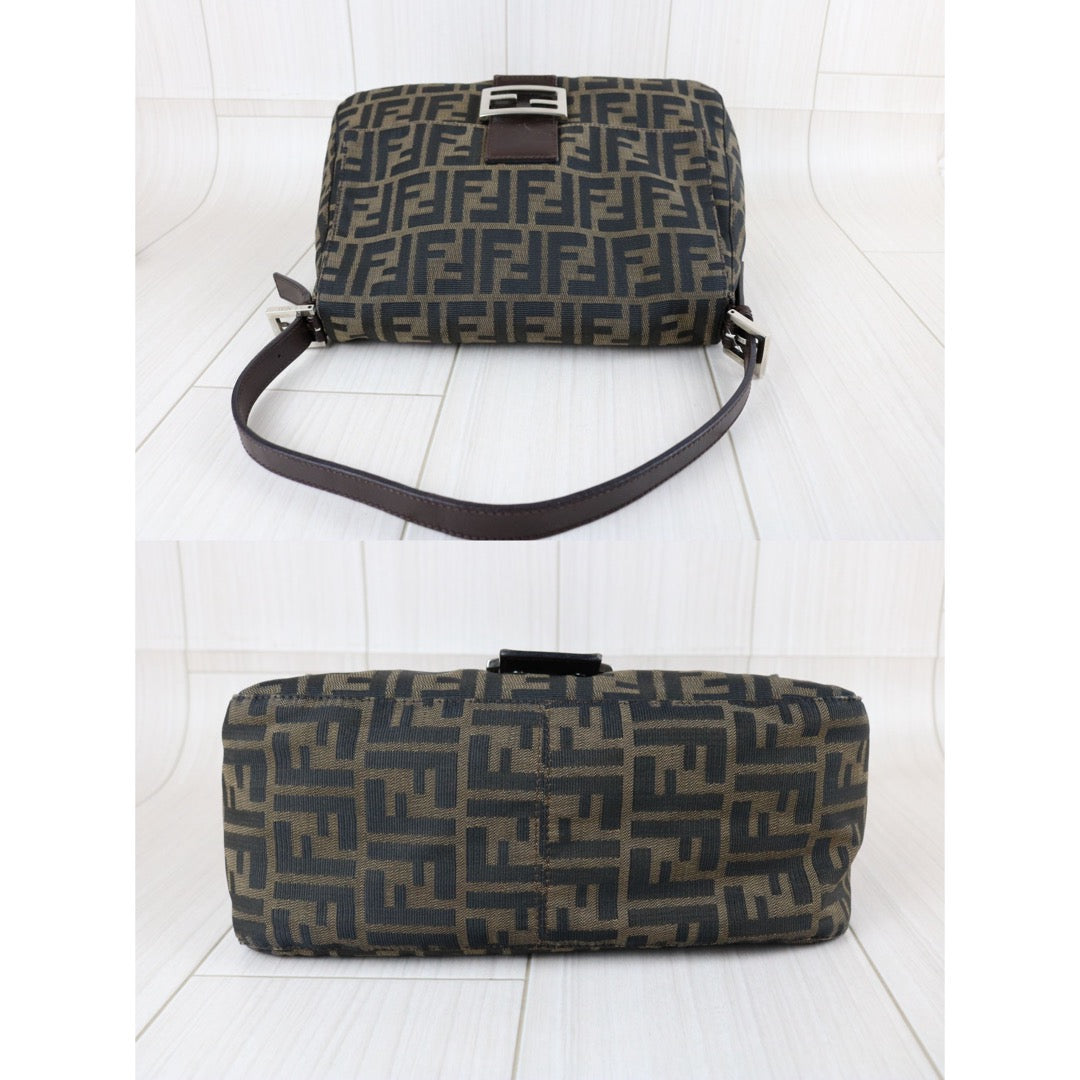 Include Entrupy Certificate of Authenticity｜Good ( Rank AB)｜ FENDI Zucca Mamma Baguette  Shoulder Bag  ｜S26041201
