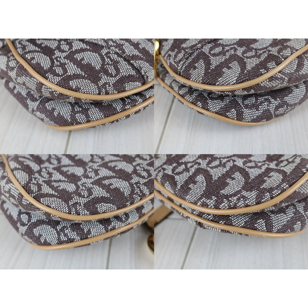 Include Entrupy Certificate of Authenticity｜Very Good ( Rank A)｜Dior Trotter Saddle Vintage Shoulder Bag Brown｜S26031516