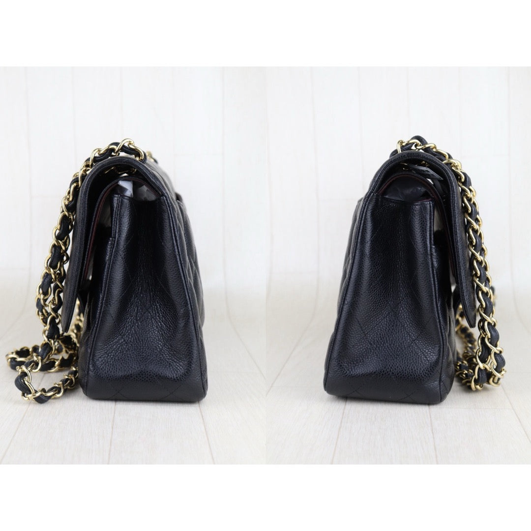 Very Good ( Rank A)｜ CHANEL Matrasse Chain Caviar Skin Jumbo Black  Made In 2012 Year｜S25110322
