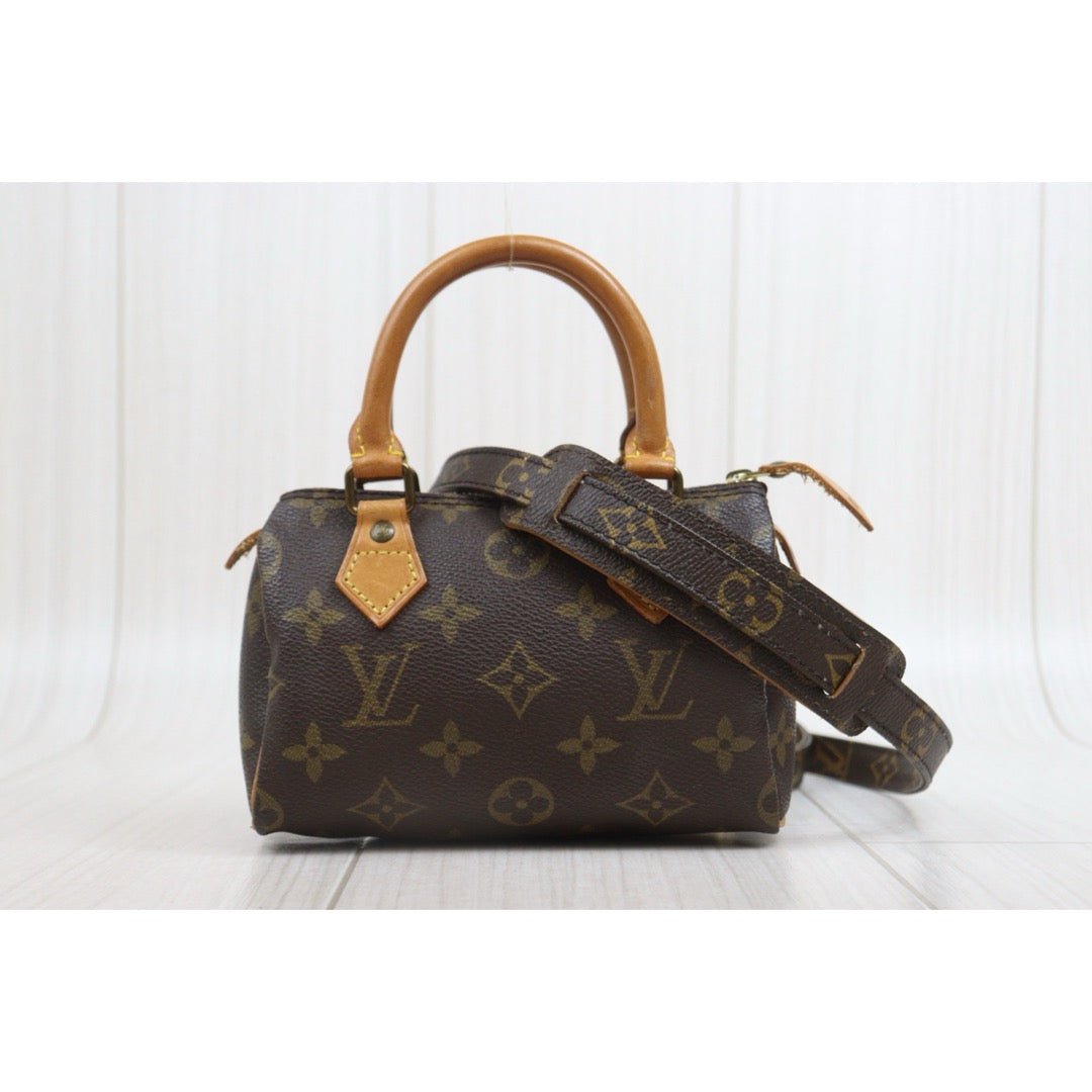 Include Entrupy Certificate of Authenticity｜Good ( Rank AB) ｜ Louis Vuitton Monogram Mini Speedy  Hand Bag With Shoulder Strap｜26090704