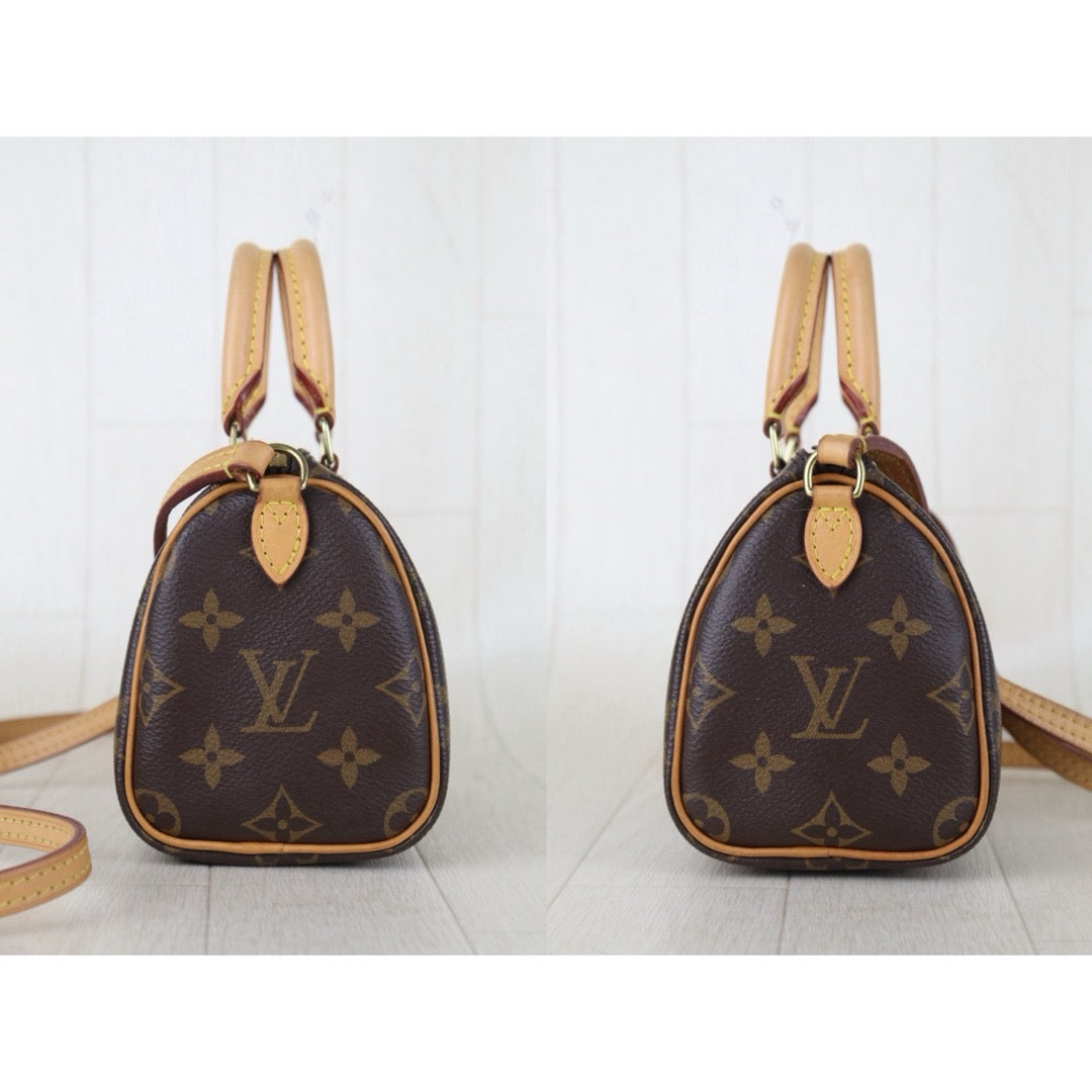 Include Entrupy Certificate of Authenticity｜Good ( Rank AB)｜Louis Vuitton Monogram Nano Speedy  Shoulder Bag｜S26060131