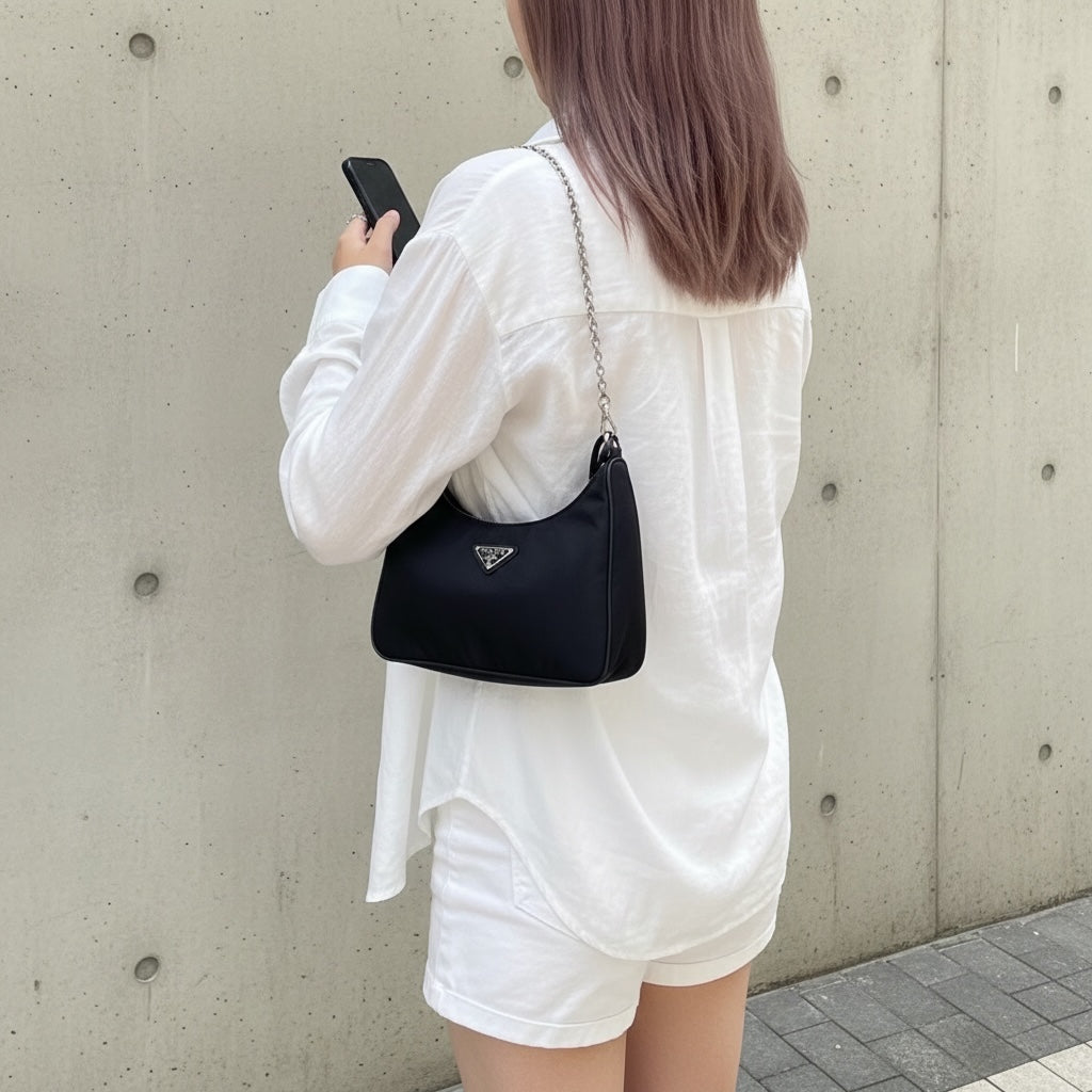 Include Entrupy Certificate of Authenticity｜Very Good ( Rank A)｜ PRADA Re-Edition 2005 Re-Nylon Shoulder Bag ｜S26050605