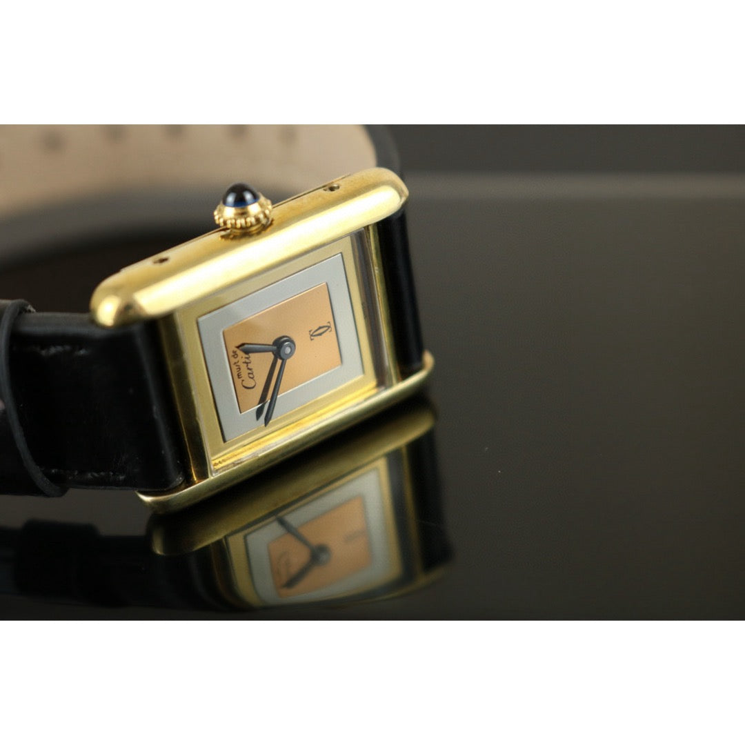 Very Good ( Rank A) ｜ Cartier Tank Must Tri-Colour Gold Quartz Watch ｜X24121813