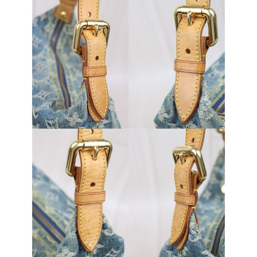 Include Entrupy Certificate of Authenticity｜Fair ( Rank B)｜  Louis Vuitton Monogram Denim Baggy GM Shoulder Bag｜26011308