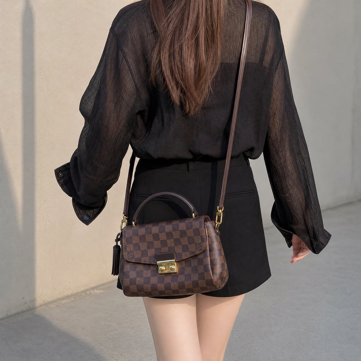 Very Good ( Rank A)｜ LV Damier Tassel Croisette Handbag With Shoulder Bag ｜S26071203