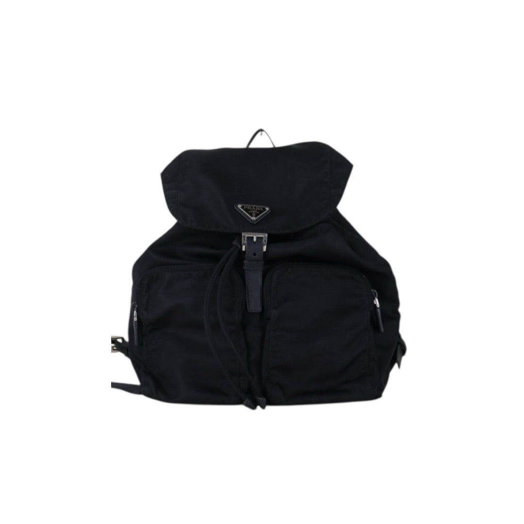 Include Entrupy Certificate of Authenticity｜Very Good ( Rank A) ｜Prada  Nylon Black Backpack Medium New Model｜S26080619
